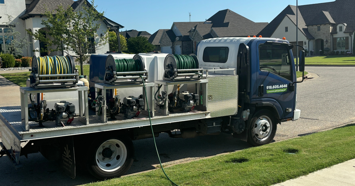 Complete Lawn Care Fertilization and Weed Control Truck